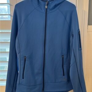 New! With Tags! L.L. Bean Blue Polartec Power-Stretch Zip-Up Jacket - Size XL.